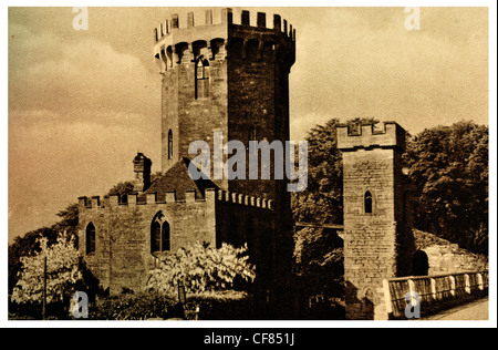 Edgehill Runde Turm Burg Festung 1930 Warwick Warwickshire West Midlands England Europa UK Erholung Tourismus Sehenswürdigkeit Stockfoto