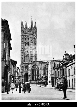 Collegiate Church of St Mary Warwick England Marktplatz England historischen mittelalterlichen Hautpstraße Kirche Europa UK Erholung UK Stockfoto