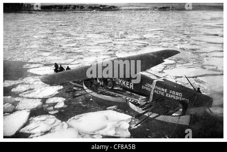 1926-Eindecker Byrd Flugzeug Chantier Basis Eisstrom Stockfoto