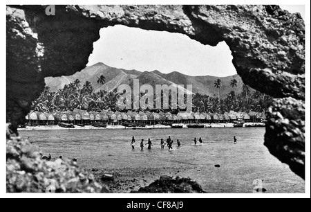 Mailu Dorf Strandbucht Papua 1927-Papua-Neu-Guinea Stockfoto