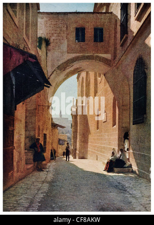 1926 Via Dolorosa, Ecce Homo Bogen Jerusalem Stockfoto
