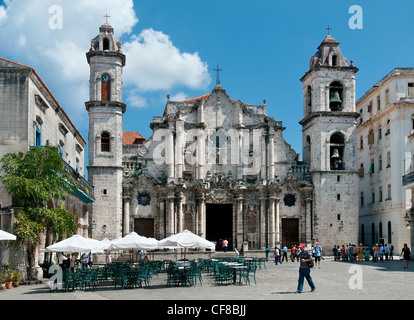 Kathedrale von Havanna, Plaza de la Catedral, Havanna, Kuba Stockfoto