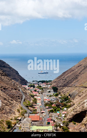 St. Helena Island RMS St. Helena vertäut an Jamestown-Süd-Atlantik Stockfoto