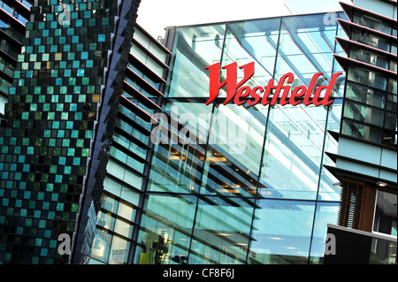 Westfield Stratford City Zeichen Stockfoto