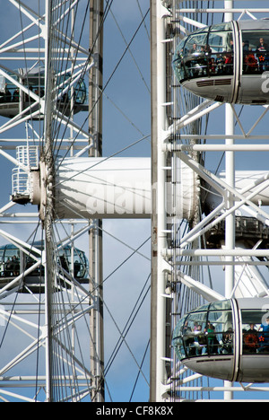 Abstrakte Ansicht des London Eye. London, England Stockfoto