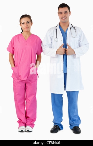 Porträt von einem Arzt und einer Krankenschwester Stockfoto
