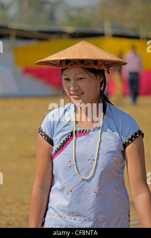 Yobin (Lisu) Stämme auf Namdapha Öko-Kultur-Festival, Miao, Arunachal Pradesh, Indien Stockfoto