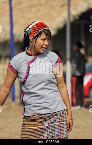 Yobin (Lisu) Stämme auf Namdapha Öko-Kultur-Festival, Miao, Arunachal Pradesh, Indien Stockfoto