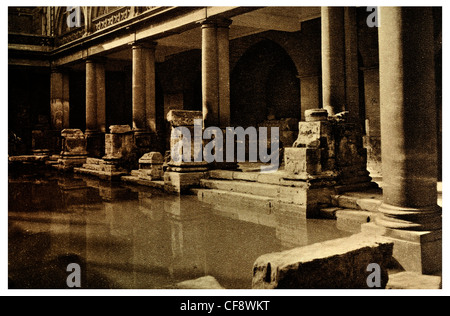 Thermen Bad öffentliche Baden Heiligen Frühling Tempel Bad Haus Museum Touristenattraktion Somerset South West England Europa UK Stockfoto