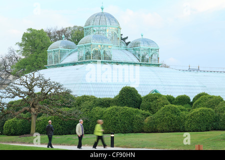 Belgien, Brüssel, Laeken, die Königsburg-Domäne, die Gewächshäuser von Laeken, das Gewächshaus des Kongo. Stockfoto