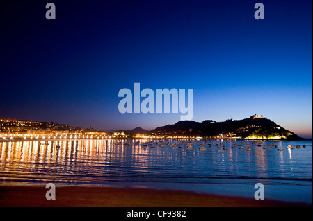 la Concha Strand in San Sebastian, Baskenland, Spanien Stockfoto