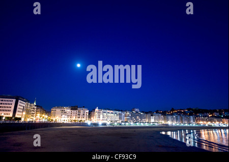 la Concha Strand in San Sebastian, Baskenland, Spanien Stockfoto