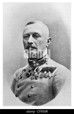 General Oskar Potiorek Offizier der K.u.k.-Armee, als Gouverneur von Bosnien und Herzegowina diente Stockfoto