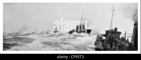 Britischen Zerstörer Nordsee rauhes Wetter Windstärke Stockfoto