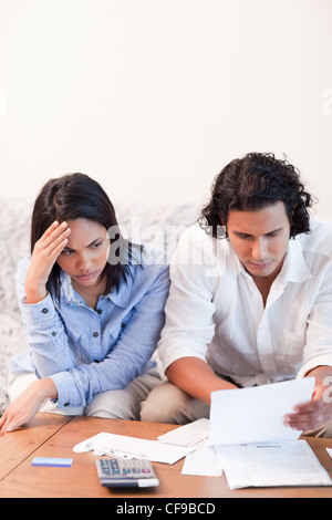 Paare haben finanzielle Probleme Stockfoto