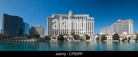 Cosmopolitan, Bellagio und Caesars Palace Luxus Hotels und Casinos am Las Vegas Boulevard oder Streifen, USA Stockfoto