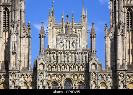 Äußere Detail Wells Cathedral, Somerset, England, UK Stockfoto