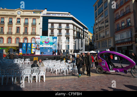 Plaza De La Constitución quadratische Centro Historico der alten Stadt Malaga Andalusien Spanien Europa Stockfoto