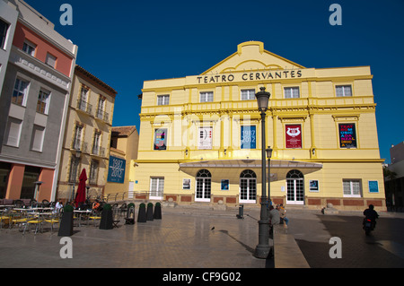 Teatro Cervantes, Plaza de Jeronimo Cuervo, Lagunillas, Malaga, Andalusien, Spanien Stockfoto