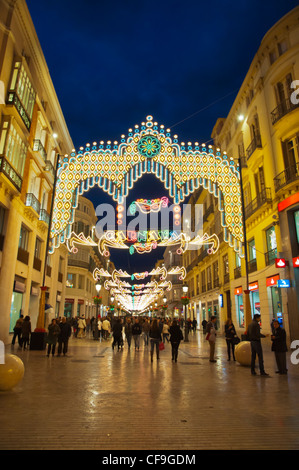 Calle Larios Marquis wichtigsten Fußgängerzone Straße Malaga Andalusien Spanien Mitteleuropa Stockfoto