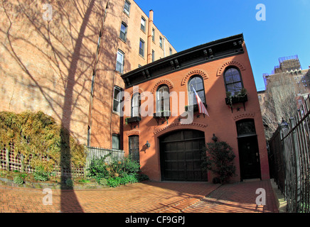 Brownstone Wohnungen auf Willow St. Brooklyn Heights New York City Stockfoto