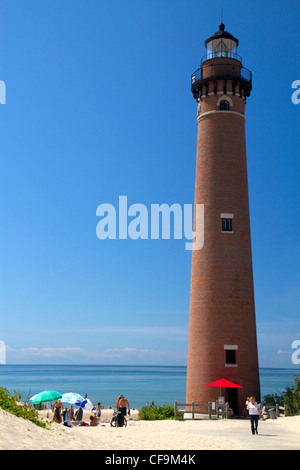 Die kleine Zobel Punktlicht am Lake Michigan im Golden Township, Michigan, USA. Stockfoto