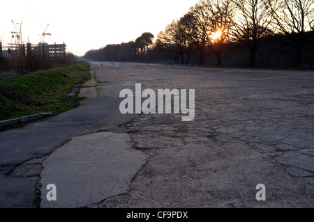 Die original Racing Track in Brooklands Rennstrecke. Stockfoto