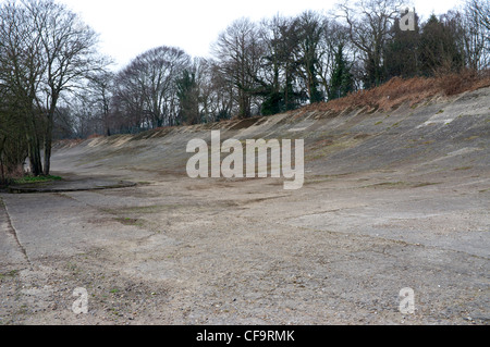 Die original Racing Track in Brooklands Rennstrecke. Stockfoto