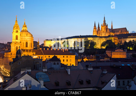 St.-Veits-Dom und das Burgviertel, Prag, Tschechische Republik Stockfoto