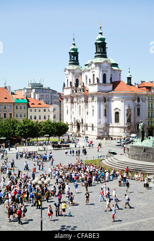 St.-Nikolaus-Kirche in der Altstadt (Stare Mesto), Prag, Tschechische Republik Stockfoto