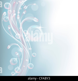 Weiche farbige feminine transparentes Wasser Hintergrund Lichtdesign Stockfoto