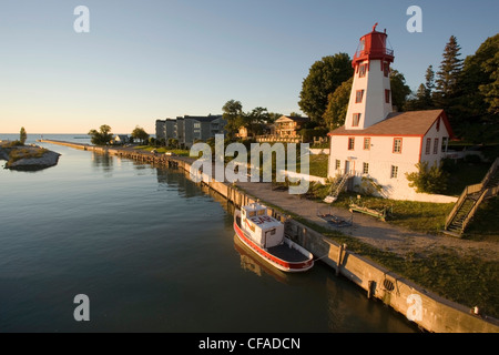 Kincardine Leuchtturm bei Sonnenuntergang, am Lake Huron, Kincardine, Ontario, Kanada. Stockfoto