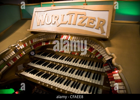 Wurlitzer Theater-Orgel in der Konzerthalle im Musical Museum; Musik / Musik Museen. Brentford. VEREINIGTES KÖNIGREICH. Stockfoto