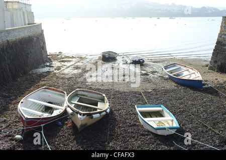 Boote in Flushing, Cornwall Stockfoto