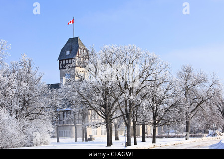 Assiniboine Park Pavillon an einem frostigen Wintertag. Winnipeg, Manitoba, Kanada. Stockfoto