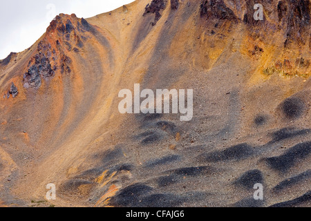 Vulkanlandschaft des Ilgachuz Gebirges in Itcha Ilgachuz Provincial Park in British Columbia, Kanada. Stockfoto