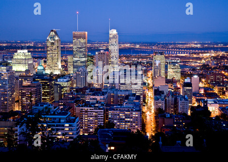 Ansicht von Montreal vom Mont Royal, Montreal, Quebec, Kanada. Stockfoto