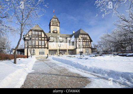 Assiniboine Park Pavillon an einem frostigen Wintertag. Winnipeg, Manitoba, Kanada. Stockfoto