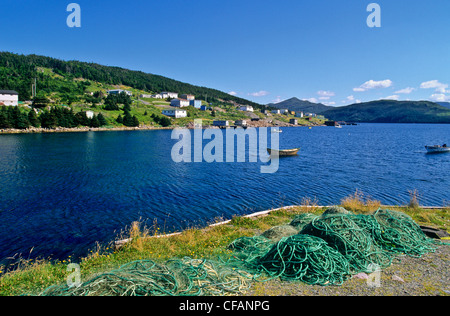 Boote im Schiff Hafen, Neufundland und Labrador, Kanada. Stockfoto