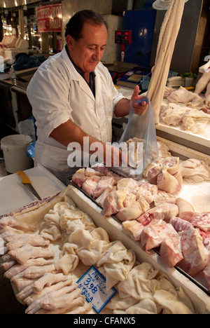 Der Zentralmarkt Athen Psiri Kutteln Stockfoto