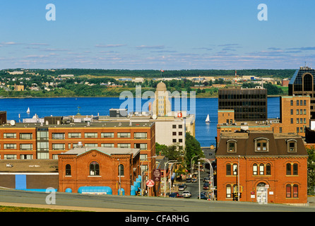 Blick auf den Hafen vom Zitadellenhügel, Halifax, Nova Scotia, Kanada. Stockfoto