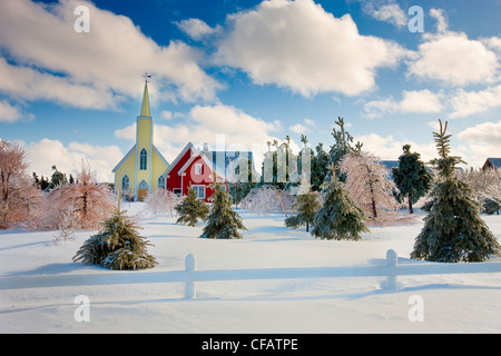 Avonlea Dorf im Winter, Cavendish, Prinz Eduard Insel, Kanada. Stockfoto