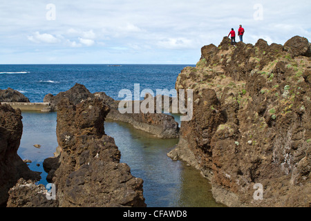 Lava-Schwimmbäder in Porto Moniz, Madeira, Portugal Stockfoto