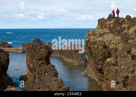 Lava-Schwimmbäder in Porto Moniz, Madeira, Portugal Stockfoto