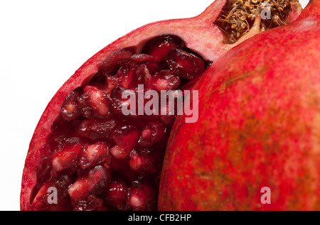 Granatapfel halbieren Stockfoto