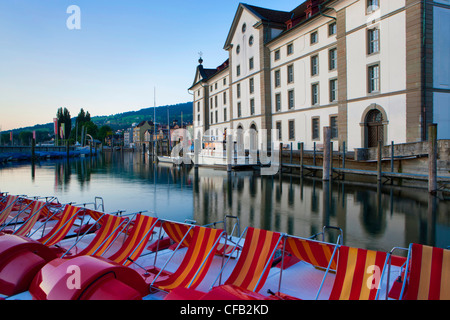 Rorschach, Korn-Haus, Schweiz, Kanton St. Gallen, See, Lake Constance, Hafen, Hafen, Reflexion, Haus, home, ehemalige Stockfoto