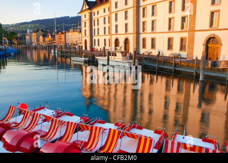 Rorschach, Korn-Haus, Schweiz, Kanton St. Gallen, See, Lake Constance, Hafen, Hafen, Reflexion, Haus, home, ehemalige Stockfoto