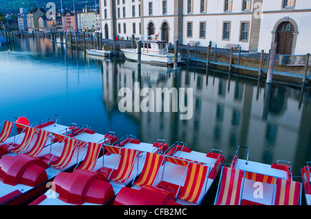 Rorschach, Korn-Haus, Schweiz, Kanton St. Gallen, See, Lake Constance, Hafen, Hafen, Reflexion, Haus, home, ehemalige Stockfoto