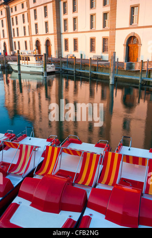 Rorschach, Korn-Haus, Schweiz, Kanton St. Gallen, See, Lake Constance, Hafen, Hafen, Reflexion, Haus, home, ehemalige Stockfoto