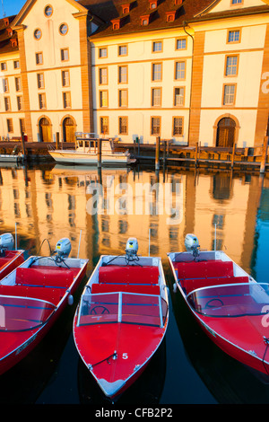 Rorschach, Korn-Haus, Schweiz, Kanton St. Gallen, See, Lake Constance, Hafen, Hafen, Reflexion, Haus, home, ehemalige Stockfoto